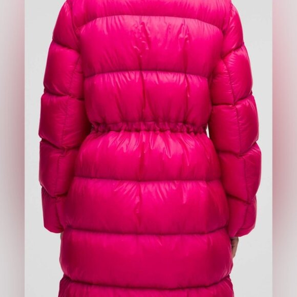 NEW 2025 Lululemon Featherweight 900-Down-Fill LONG Puffer Jacket Magenta pink L - Picture 3 of 11